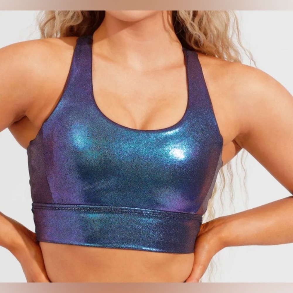BuffBunny Rosa Sports Bra V2 in Mood Ring Holographic - Size M - never worn